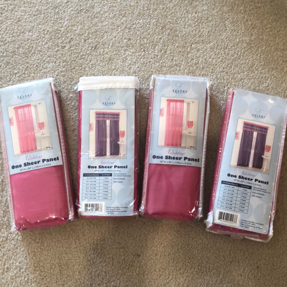 New Sheer Panel Drapery - set of four panels